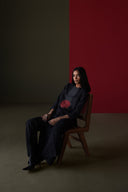 بنطلون حريري منسوج يدويًا