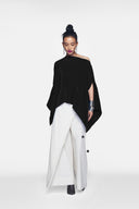 Pleated Short Poncho