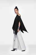 Pleated Short Poncho