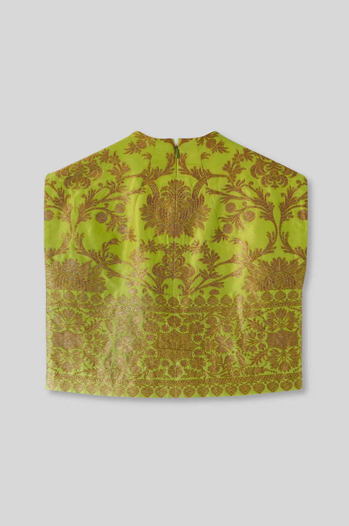 Handwoven Silk Engineered Brocade Top