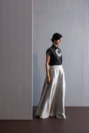 Silk Shirt With Brocade Detail