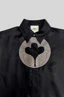 Silk Shirt With Brocade Detail
