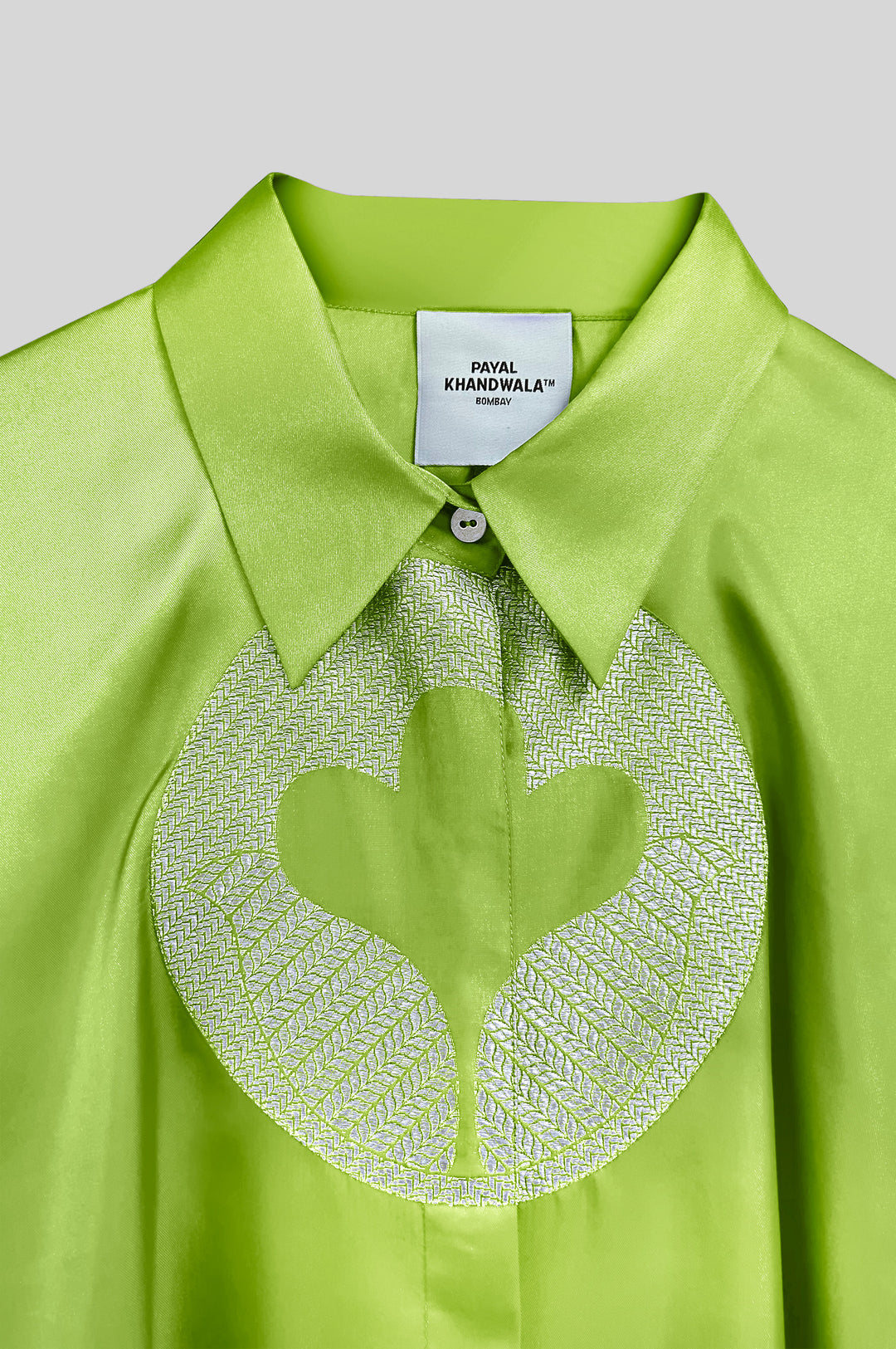 Silk Shirt with Brocade Detail