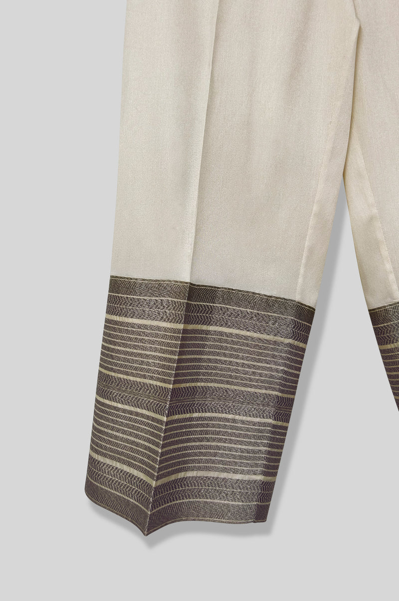 Handwoven Silk Brocade Kurta Set