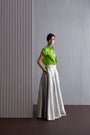 Silk Shirt With Brocade Detail