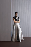 Silk Shirt With Brocade Detail