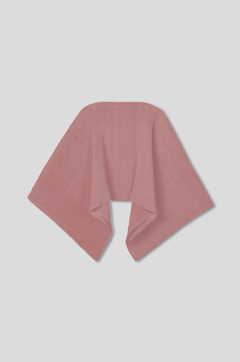 Pleated Short Poncho