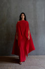 Pleated Long Poncho