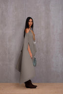 Pleated Long Poncho