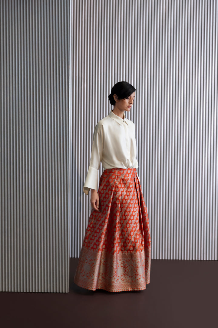 Handwoven Silk Brocade Skirt