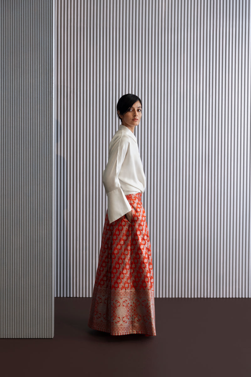 Handwoven Silk Brocade Skirt