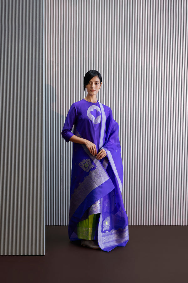 Handwoven Silk Engineered Organza Dupatta