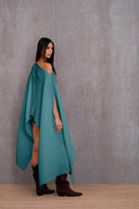 Pleated Long Poncho