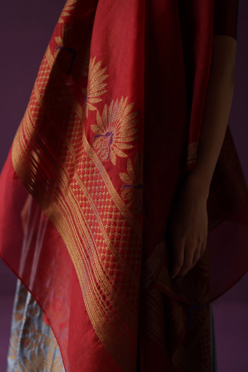 Silk Brocade Dupatta