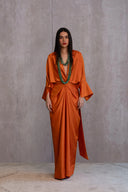 Draped Silk Dress