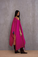Pleated Long Poncho