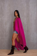 Pleated Long Poncho