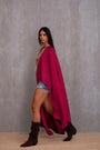 Pleated Long Poncho