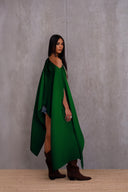 Pleated Long Poncho
