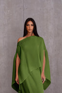 Pleated Short Poncho