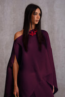 Pleated Short Poncho