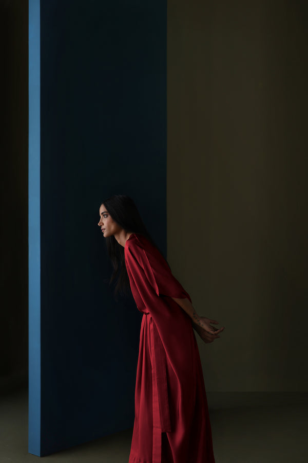 Silk Belted Dress