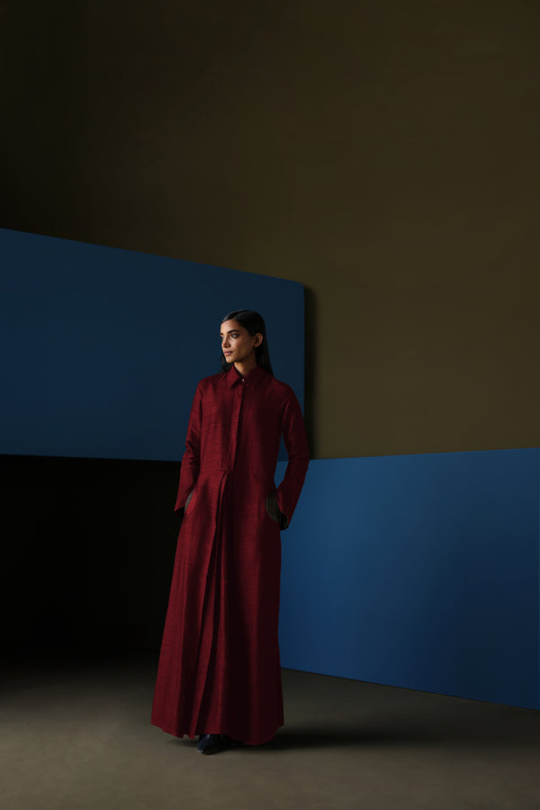 Silk Shirt Dress