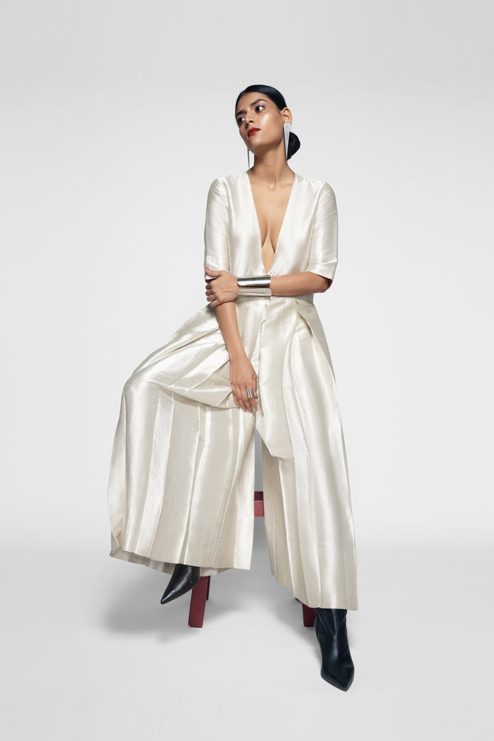 Handwoven Silk Brocade Jumpsuit