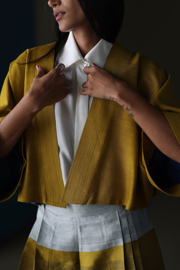Silk Cropped Jacket