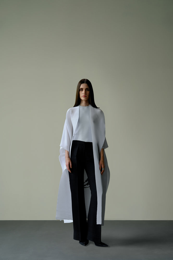 Pleated Kimono Cape