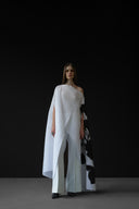 Pleated Long Poncho