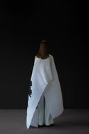 Pleated Long Poncho