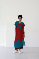 Pleated V-Neck Tunic Set