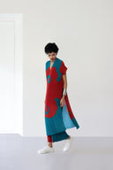 Pleated V-Neck Tunic Set