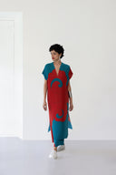 Pleated V-Neck Tunic Set