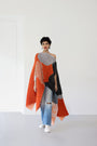 Pleated Long Poncho