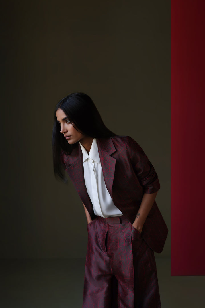 Silk Brocade Blazer