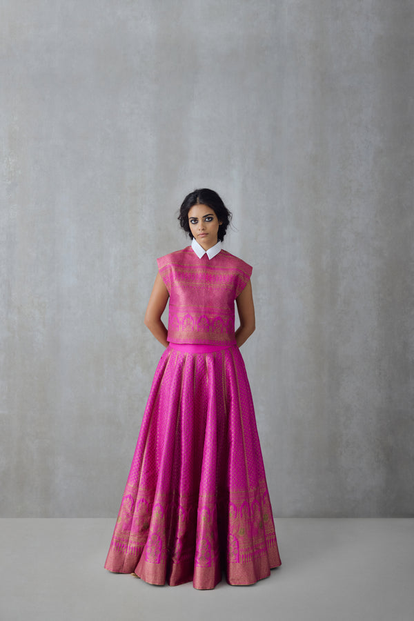 Silk Brocade Top