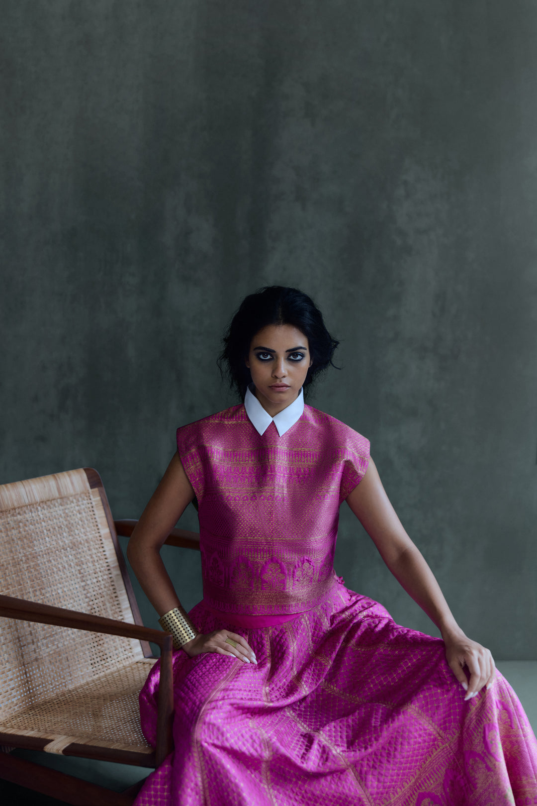 Silk Brocade Top