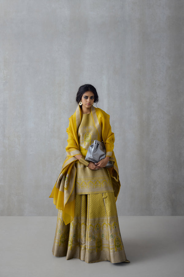 Silk Brocade Skirt