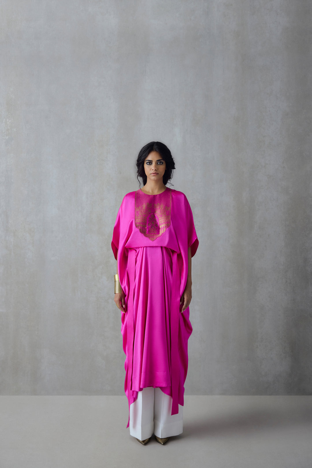 Silk Belted Dress