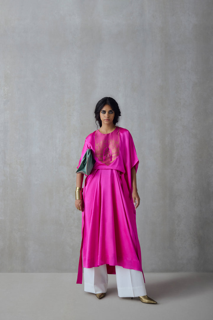 Silk Belted Dress