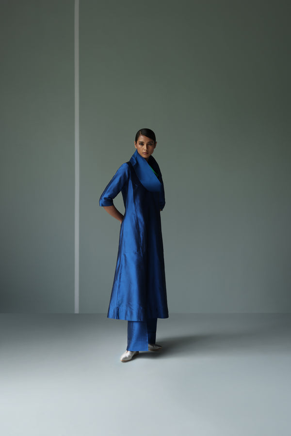 Silk Loop Neck Kurta