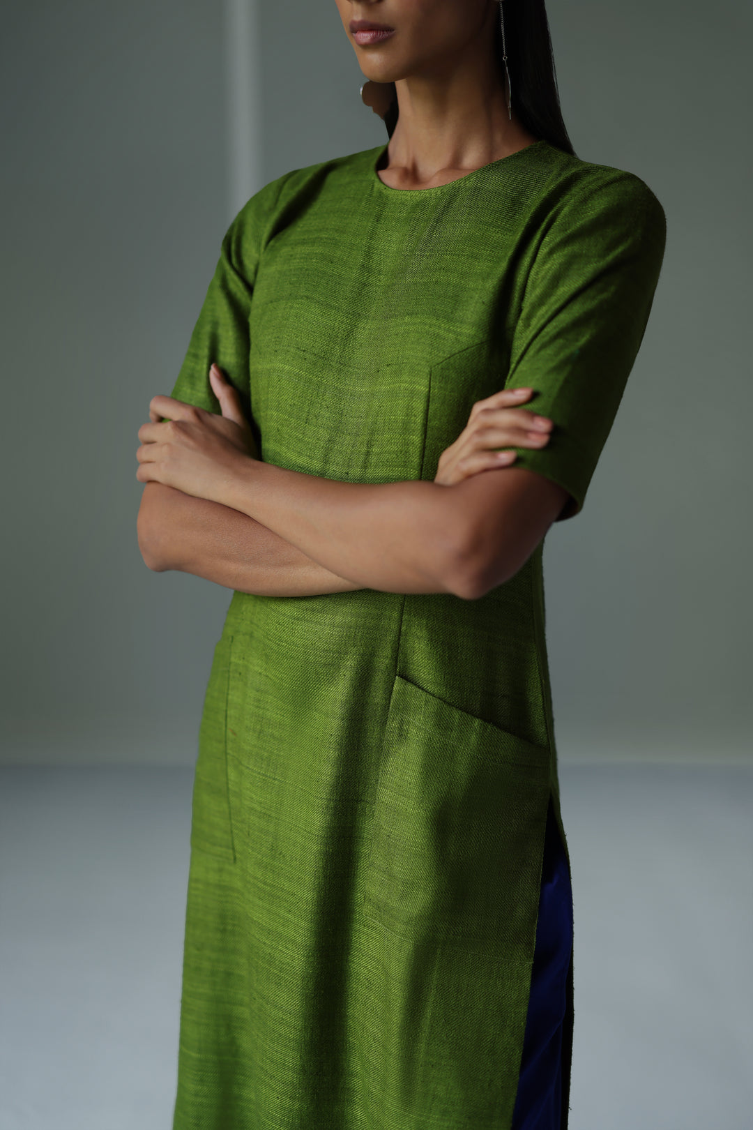 HANDWOVEN SILK KURTA SET