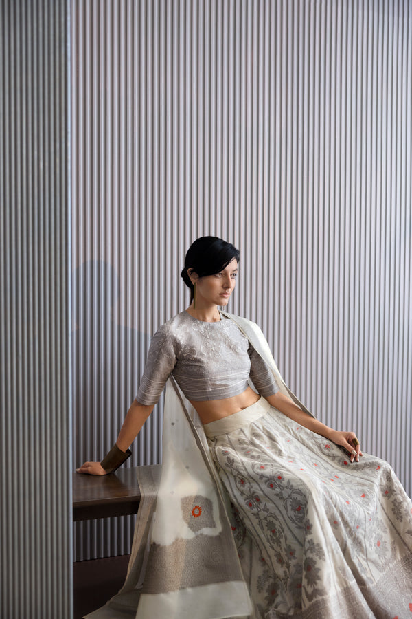 Handwoven Silk Brocade Blouse