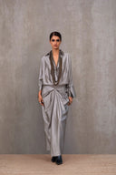 Draped Silk Dress