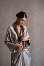 Draped Silk Dress