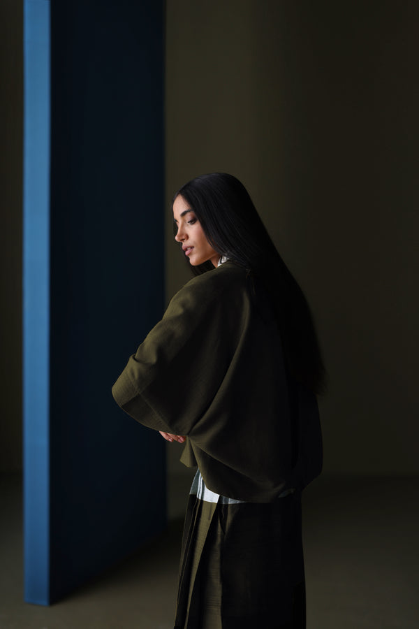 Silk Cropped Jacket