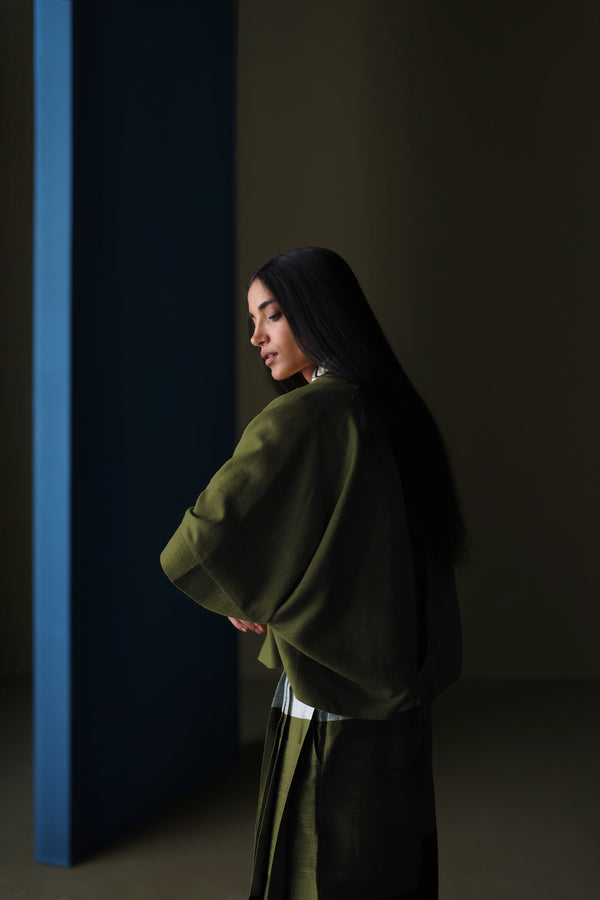 Silk Cropped Jacket