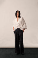 Silk Wide-Leg Trouser